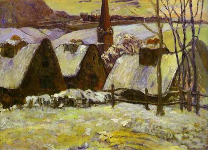 Breton village under snow 1894